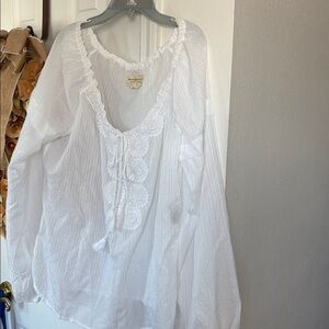 Denim & Supply Ralph Lauren peasant Boho Cottagecore Embroidered Blouse